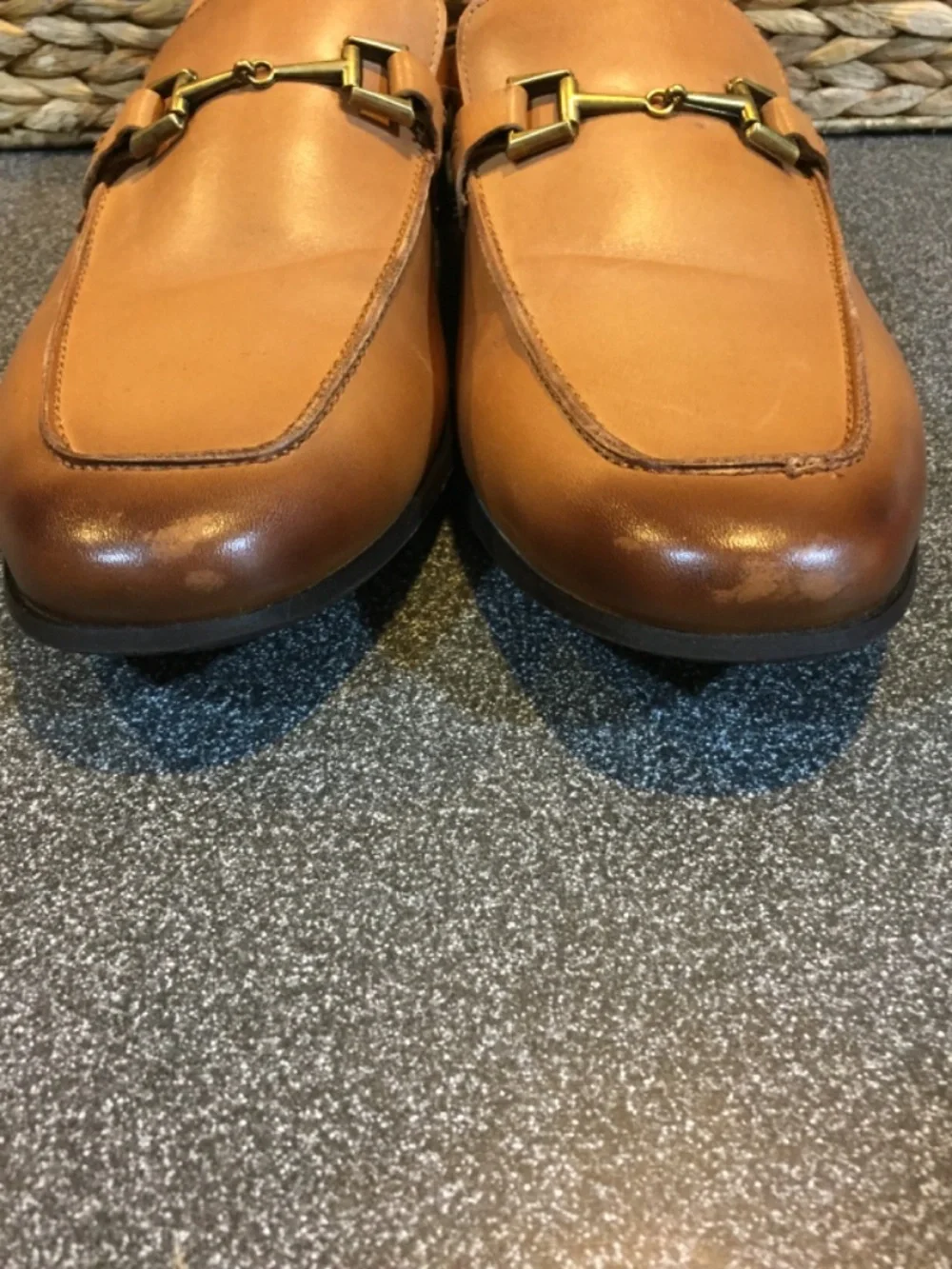Vince Camuto Men's Tan Leather Bit Loafers